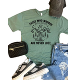 The Dapper Paw Those Who Wander Pine T-Shirt