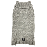 Crisscross Turtleneck Sweater Gray
