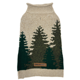Eddie Bauer Heathered Oatmeal & Green Forrest Trees Rollneck