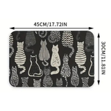 Non Slip Sitting Cats Feeding Mat