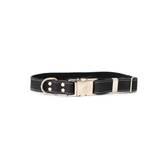 Euro Dog Quick Release Soft Leather Collar Black
