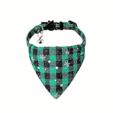 Plaid Holiday Cat Collar Bandana
