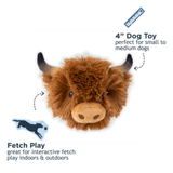 Tall Tails Dog 2 in 1 Hyland Cow Head 4"