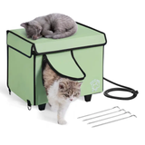 Elevated Heated Green Cat Flat House