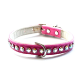 Luxe Ashley Wide Swarvoski Hot Pink Collar