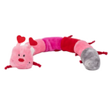 Zippy Paws Valentine's Caterpillar Dog Toy