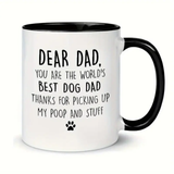 Dear Dad Black & White Mug