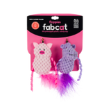 Fab Cat Floppy Hippo Pig 2pk Cat Toy