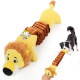 Squeaky Lion Plush Dog Toy