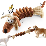 Squeaky Crinkle Elastic Dog Plush Toy
