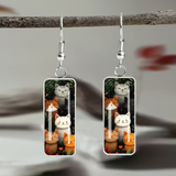 Rectangle Multi Cat Earrings