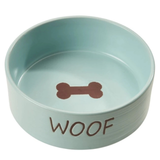 Portofino Dog Dish Woof Sky Blue