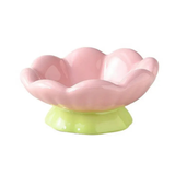 Short Tulip Ceramic Elevated Pet Bowl
