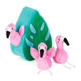 Zippy Paws Burrow Flamingos in Monstera Toy