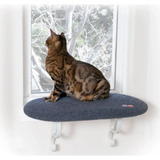 K&H Gray Fleece Kitty Sill