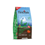 FirstMate dog food package with a mountain and dog illustration on a white background