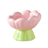 Tall Tulip Ceramic Elevated Pet Bowl