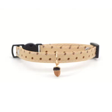 Lightweight Cat Collar with Bell Light Coffee