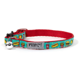 Food Fest Turqoise Cat Collar