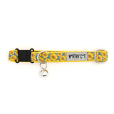 Sunflowers Blue Cat Collar