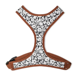 Fringe Charcoal Floral Dog Harness