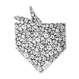Fringe Charcoal Floral Bandana