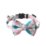 Mokka Argyle Bow Tie Cat Collar