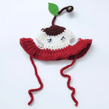 Ozzie Cute Knitted Cat Hat Red