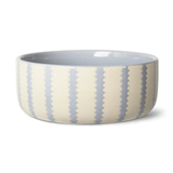 Fringe Round Powder Blue Pet Bowl