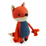 Canvy Fox with Squeaker and Rope 9in