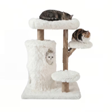 Contemporary Cat Tree Fluffy White