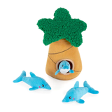 Zippy Paws Burrow Dolphins In Palm Tree