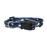 Seattle Seahawks dog collar on a white background