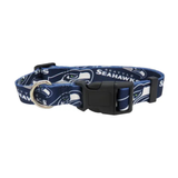 Seattle Seahawks dog collar on a white background
