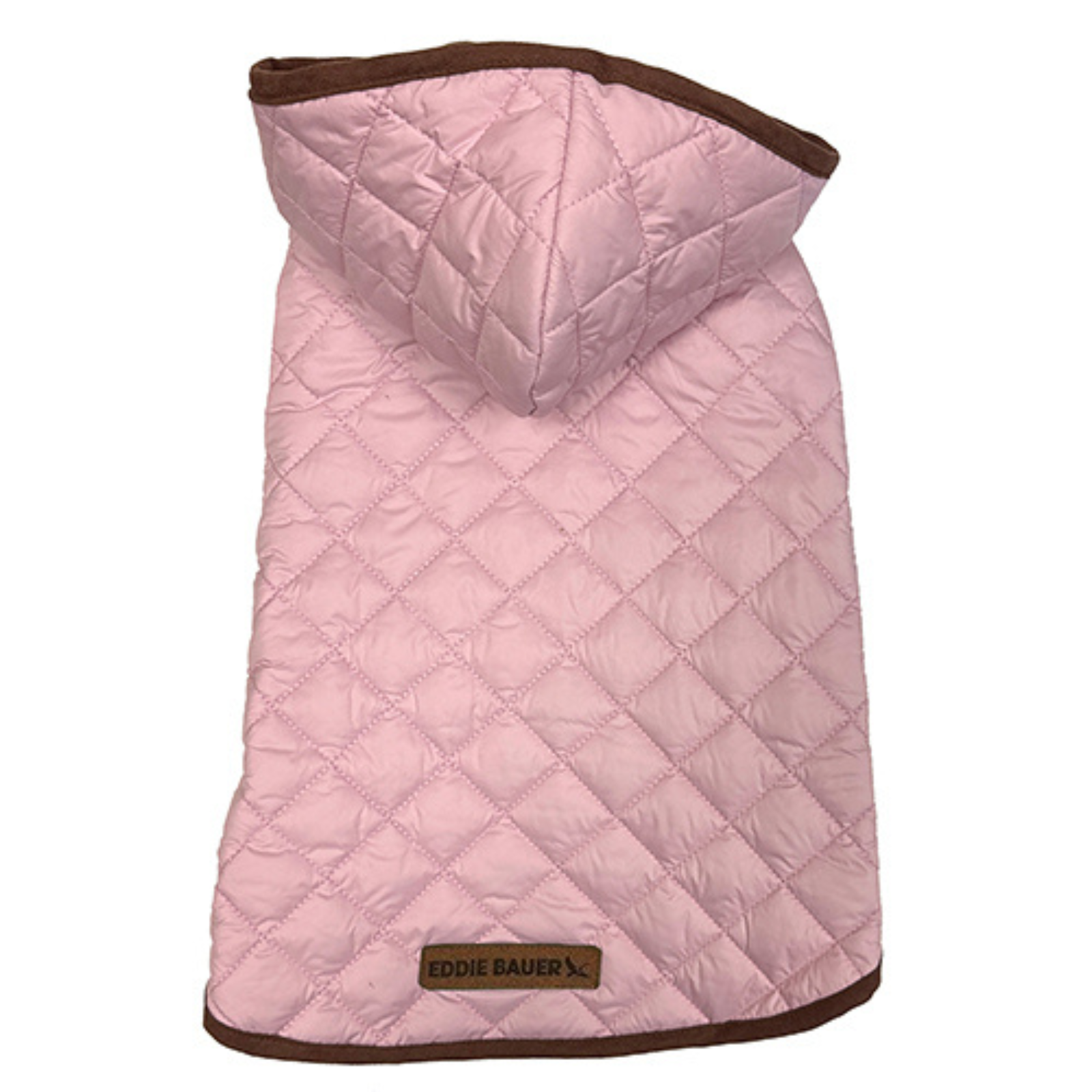 Pink Quilted Windbreaker Dog Coat in a Dusty Pink Color