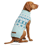 Eddie Bauer Blossom Fair Isle Aqua Turtleneck