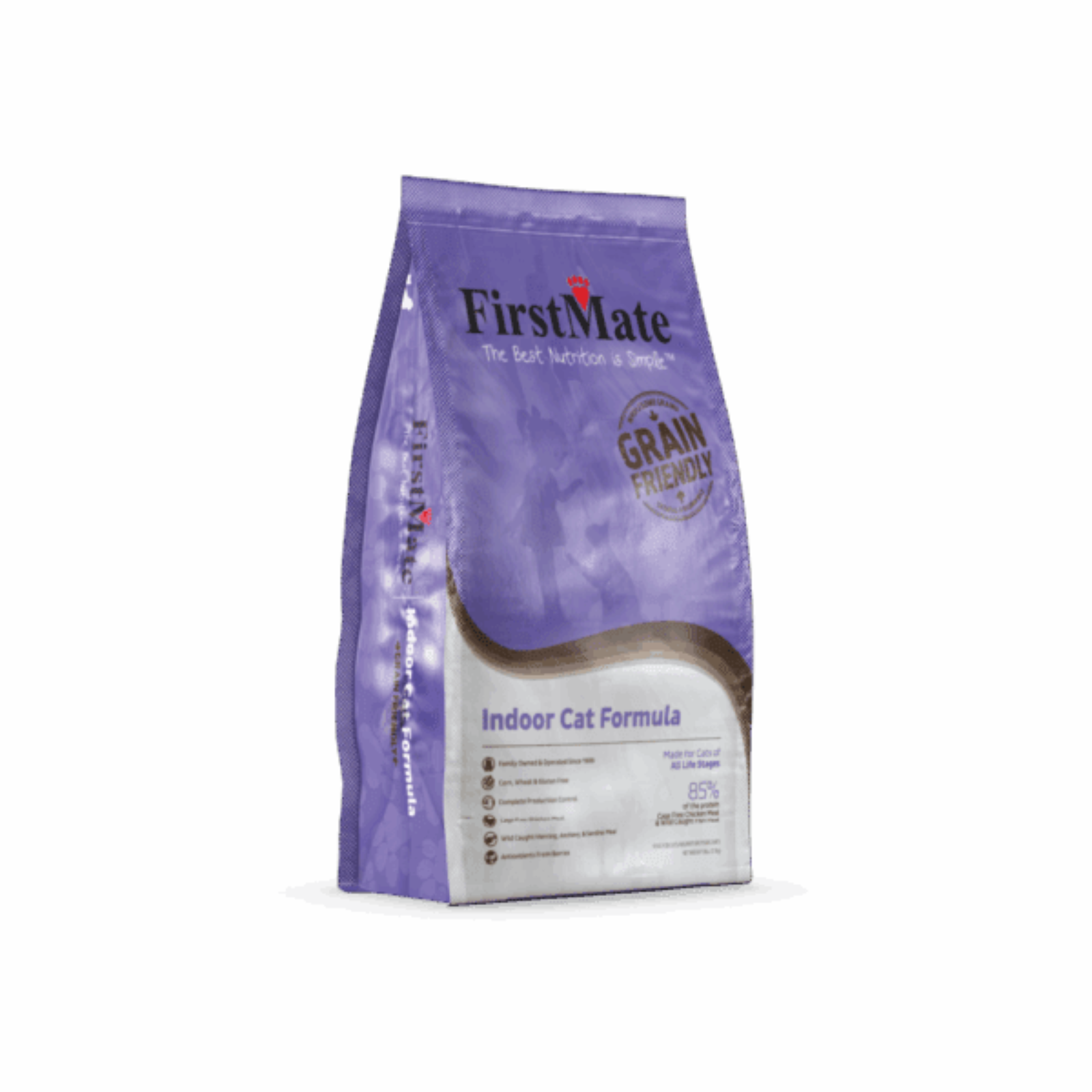 FirstMate cat food package on a white background