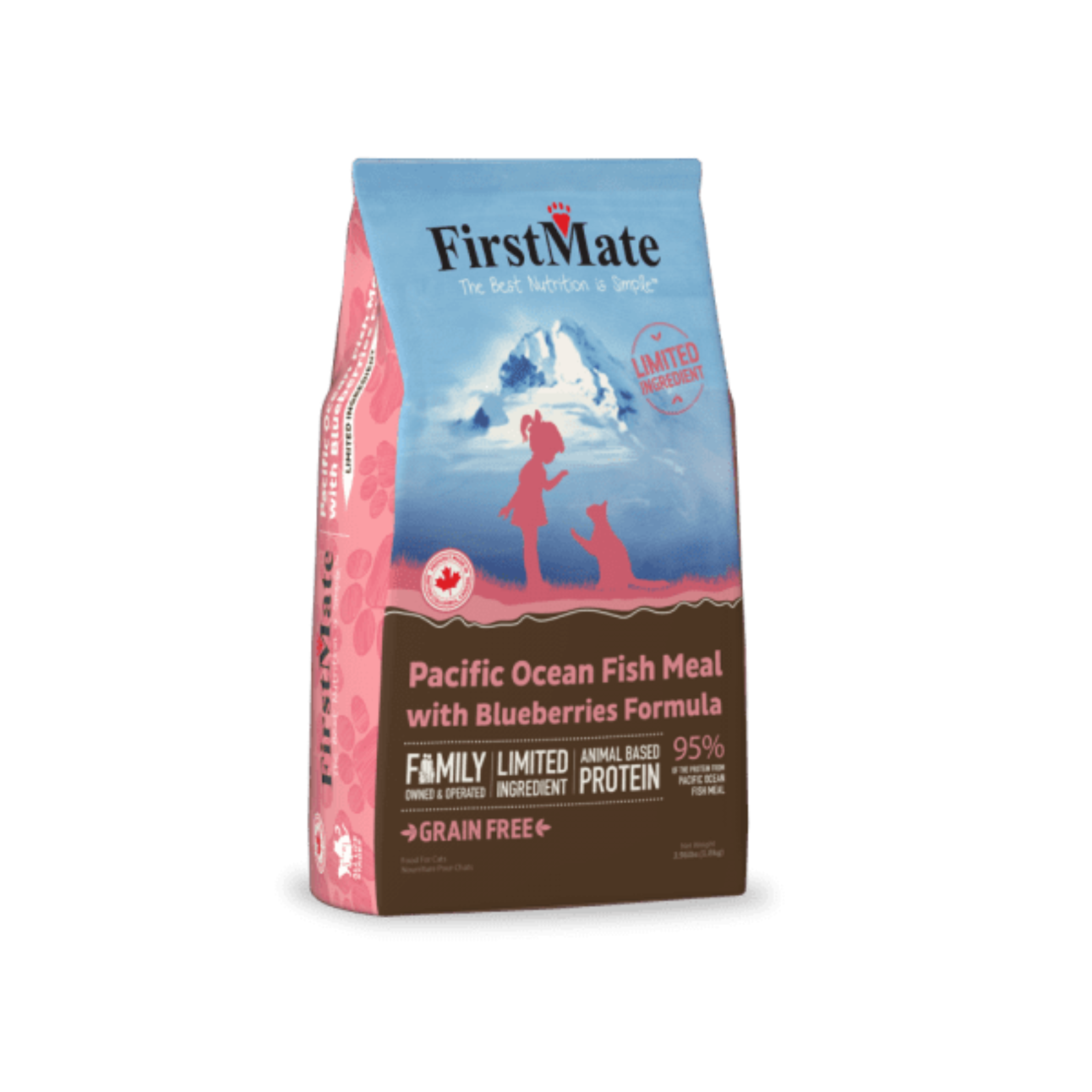 FirstMate dog food package on a white background