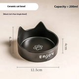 Black Cat Ceramic Pet Bowl