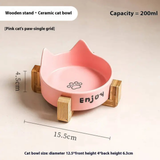 Pink Cat Ceramic Pet Bowl