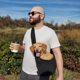 Walking Palm Dog Sling Black Woven