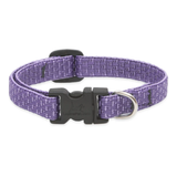 Purple dog collar with black buckle on a white background