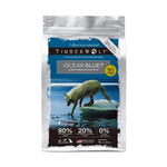 Timber Wolf dog food package on a white background