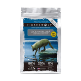 Timber Wolf dog food package on a white background