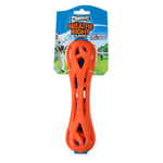 An orange Chew-it Breathe Right slumber toy for dogs, shown in its original blue and white cardboard packaging against a white background.