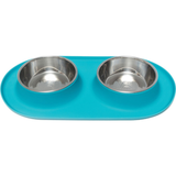 Messy Mutts Double Feeder Blue