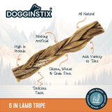 Dogginstix Lamb Tripe 6in Chew