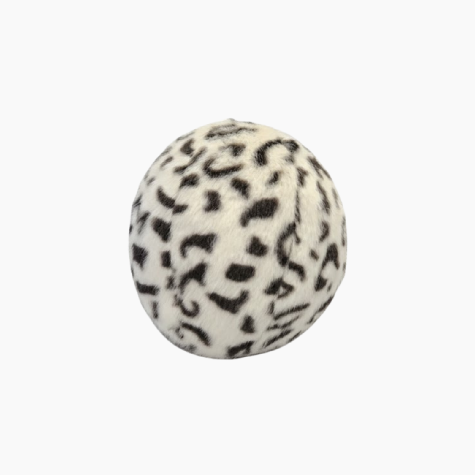 Round white object with black pattern on a white background