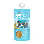 Dog food pouch with 'Dogs in the Kitchen' branding on a white background