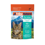 Feline Naturals Cat GF Beef Hoki Pouch